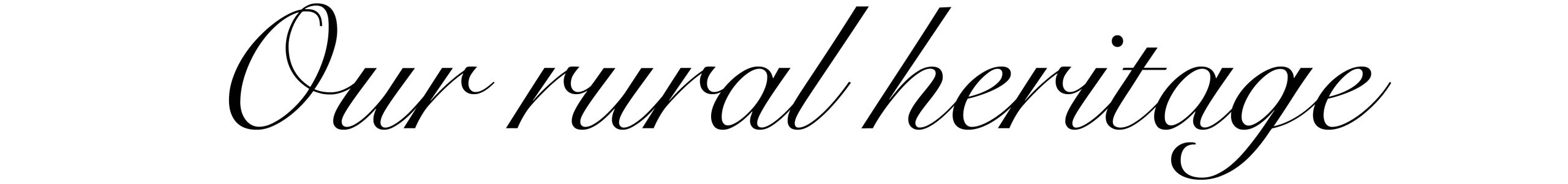 Our Rural Heritage Header