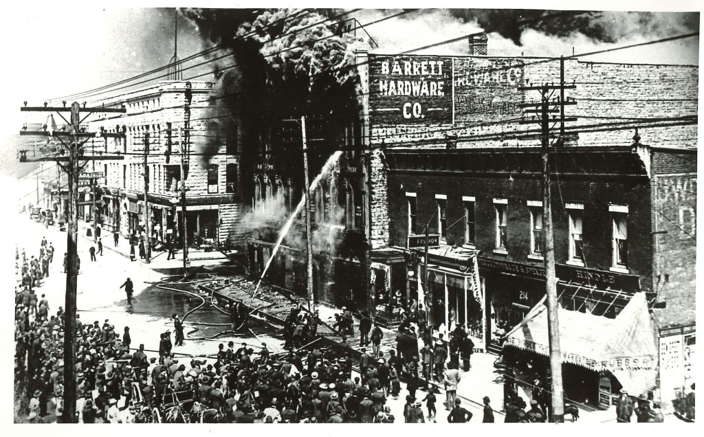Barrett's Hardware Store, a popular Joliet store for decades, survived a fire in the 1800s.