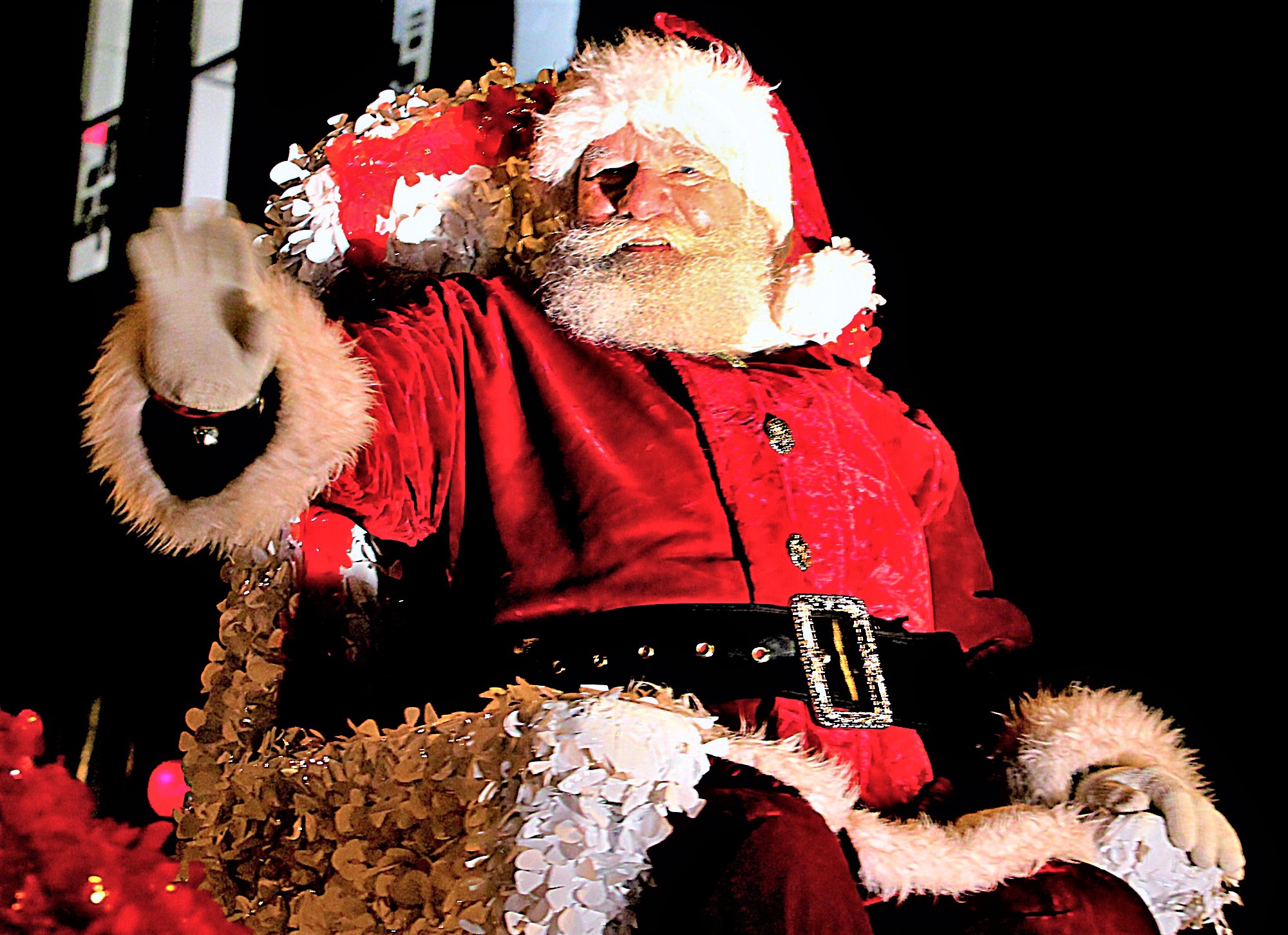 Santa, John Kella, ended the Festival of Lights Parade in downtown Joliet. John Patsch