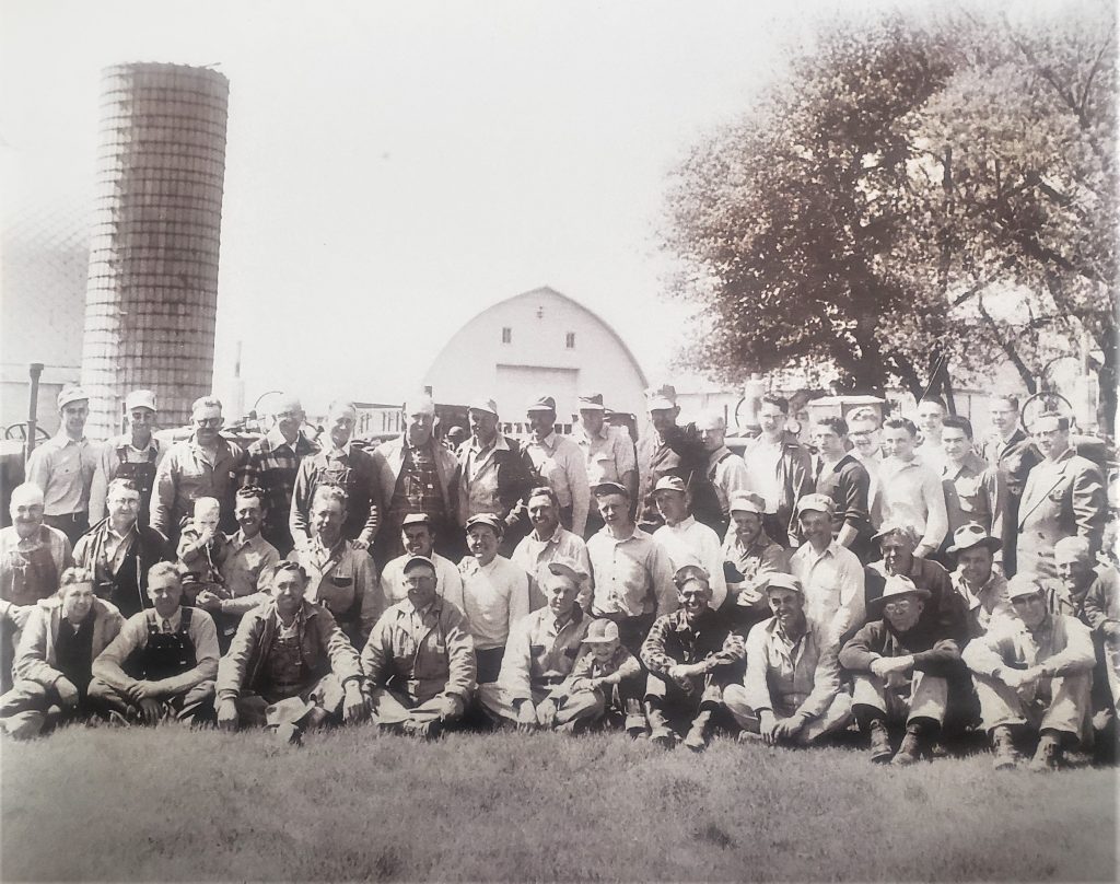 Local farmers and FFA students came to plow Elmer Schroeder's Plainfield Township farm at the southeast corner of Caton Farm and County Line roads in the mid-1950s after he had a surgery and was unable to. The picture was submitted by Brian Findlay, who said his now-85-year-old father is in the picture as an FFA member. 