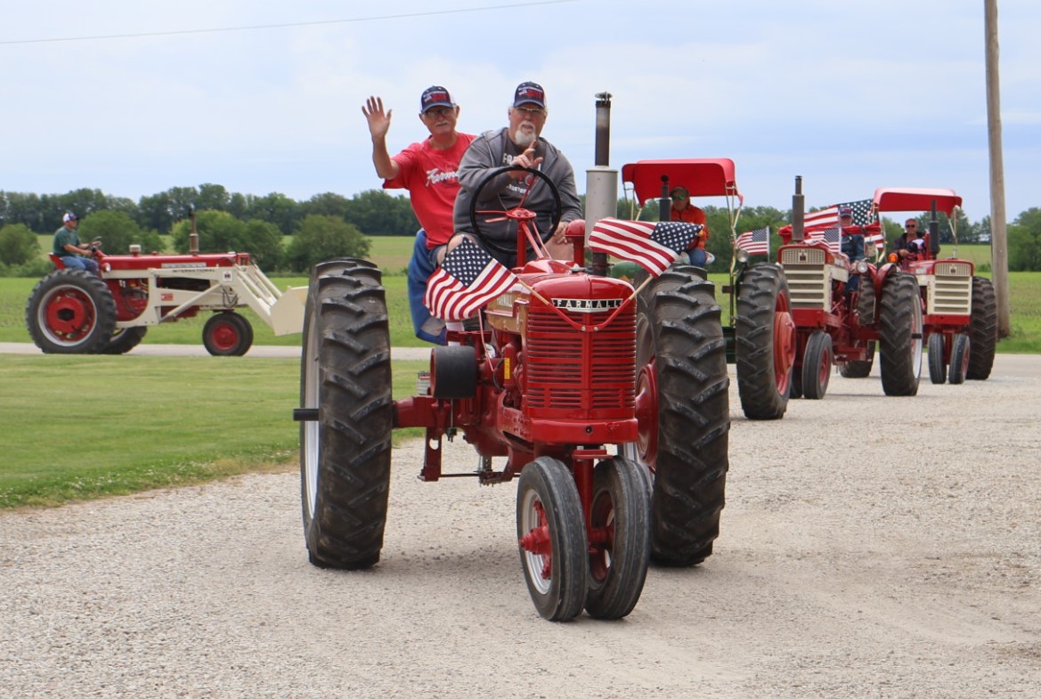 Ron and Rodney Bettenhausen show the way during the 2024 WCTA annual Vintage Tractor Drive, a fundraiser for the group.