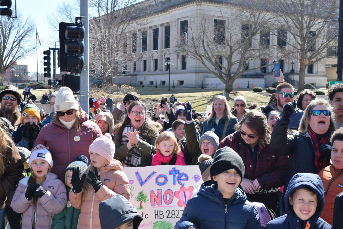 Hundreds rally at the Capitol to oppose homeschool bill