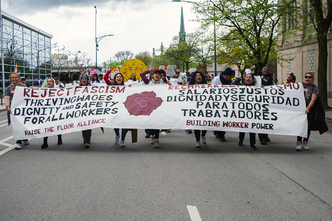 On May Day, thousands march for immigrant, labor, women and LGBTQ+ rights