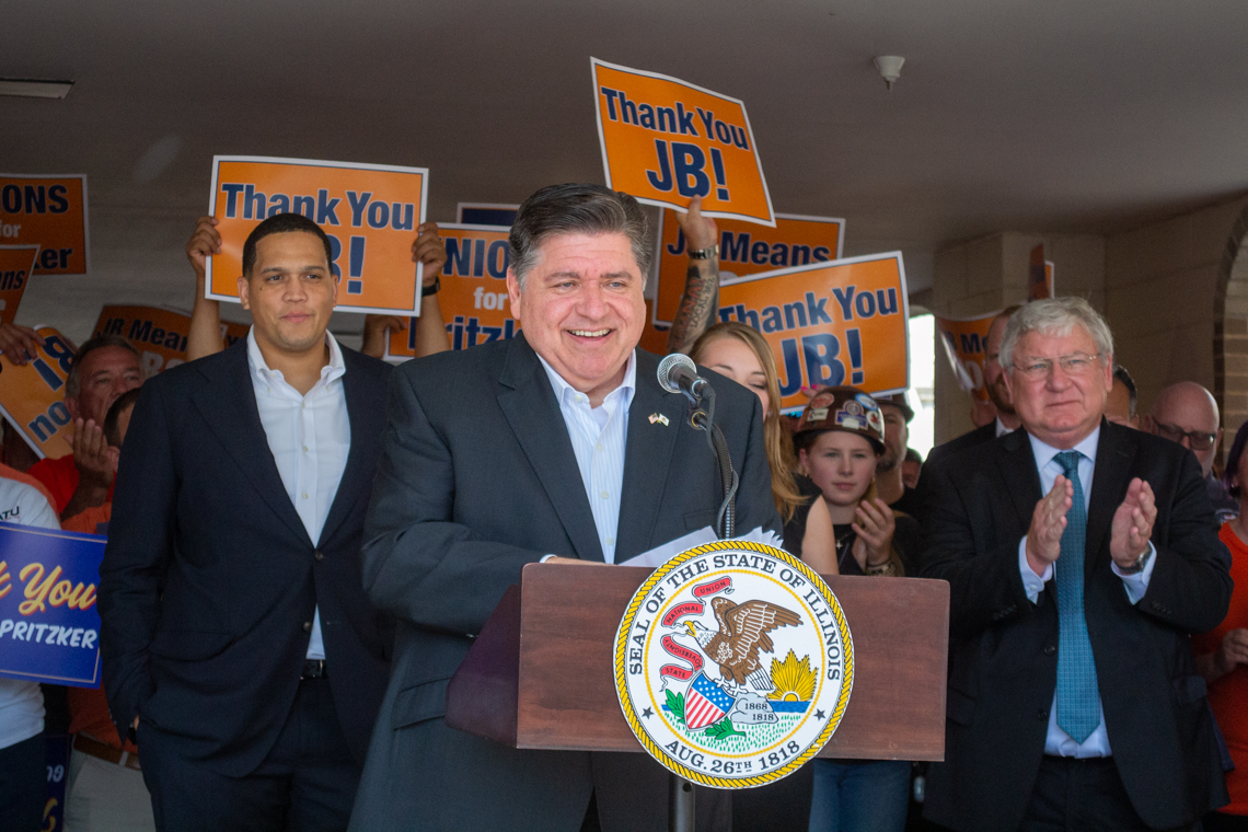 Pritzker sticking to proposal to fully fund pensions