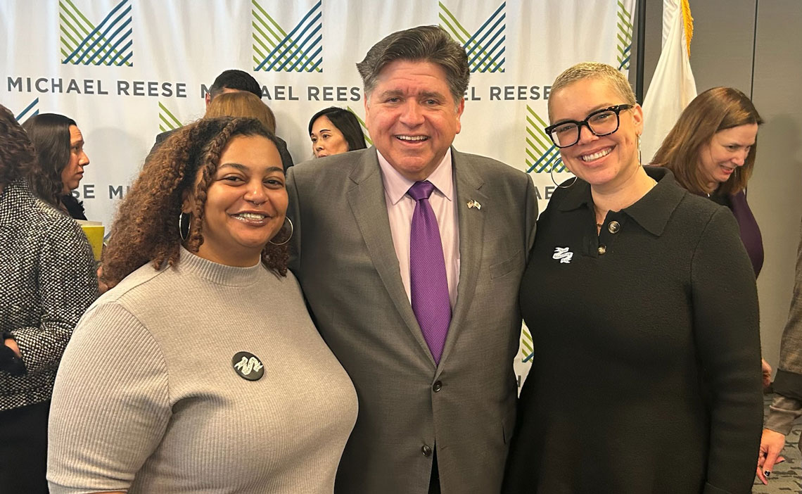 Qudsiyyah Shariyf, Gov. JB Pritzker and Megan Jeyifo