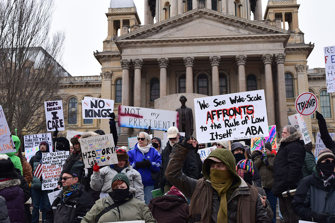 Second ‘50501’ protest held outside Illinois Capitol