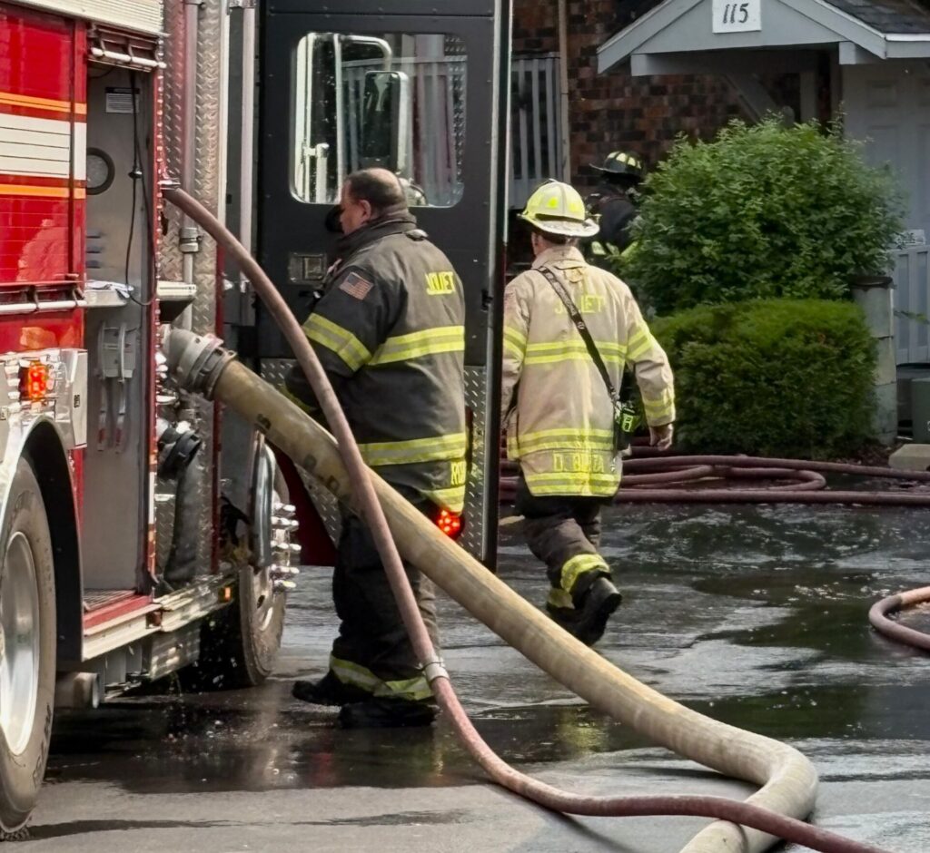 Battalion Chief Dan Berta on the scene Battalion Chief Dan Berta on the scene