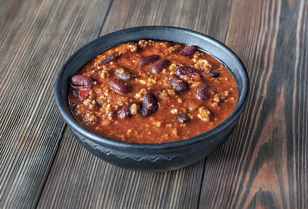 Bowl of chili con carne