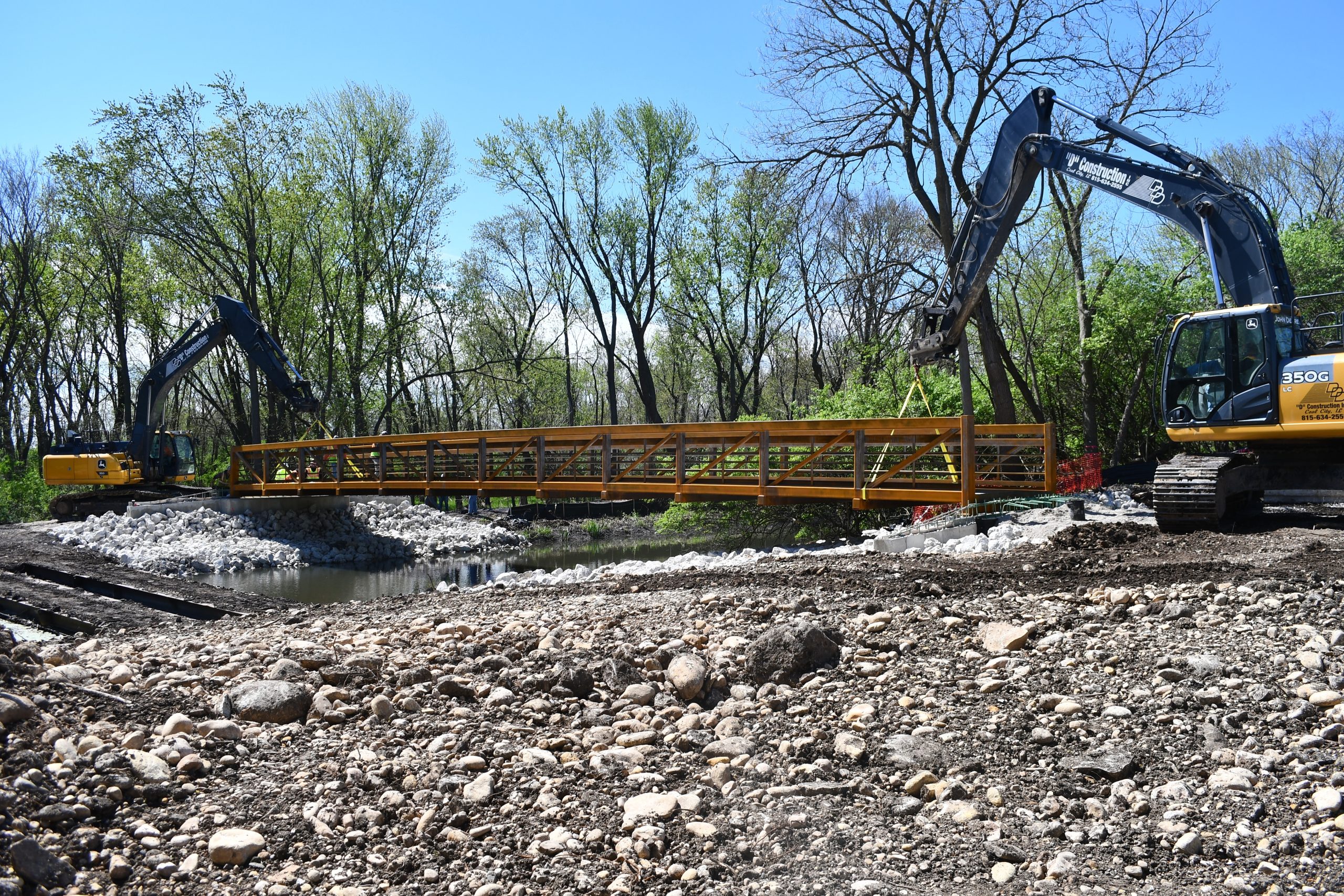 Bridge Installation-Lake Chaminwood-Anthony Schalk-April-2024