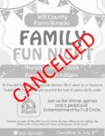 FAMILY FUN NIGHT CANCELLED