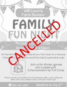 FAMILY FUN NIGHT CANCELLED