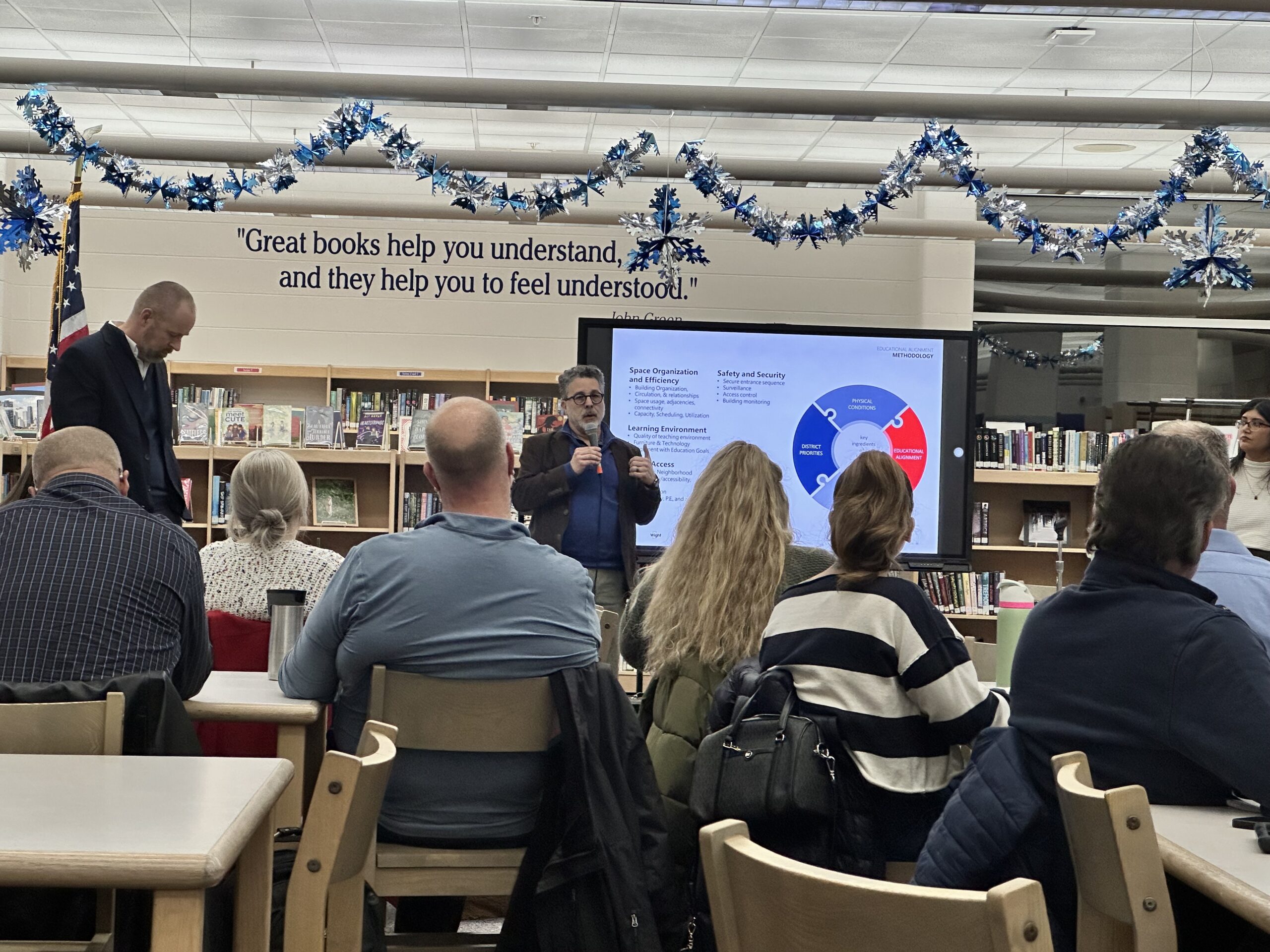 Representatives from Wight & Co. presented the feasibility study on January 26.(Photo by Andrea Arens)