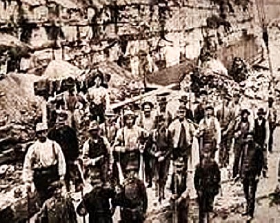 IMworkers A photo from the Will County Historical Society display shows some of the workers who toiled on the Illinois and Michigan Canal for 12 years, in sometimes dire conditions, before it opened in 1848.