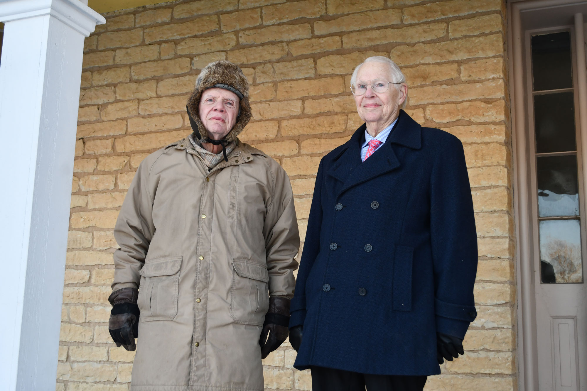 Jeff Collins (left) and his brother, Jim, are descendants of the Clow family and grew up near Riverview Farmstead Preserve. (Photo by Anthony Schalk)