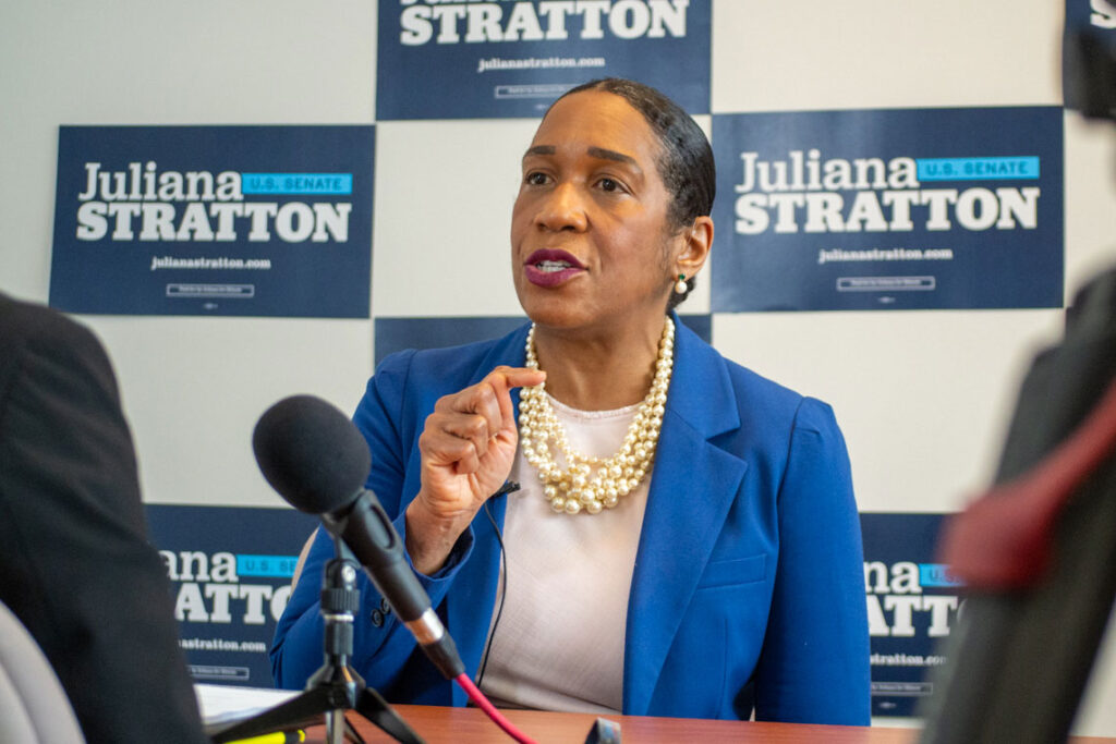 Stratton’s top priority in Senate campaign: Fighting back against Trump Stratton’s top priority in Senate campaign: Fighting back against Trump