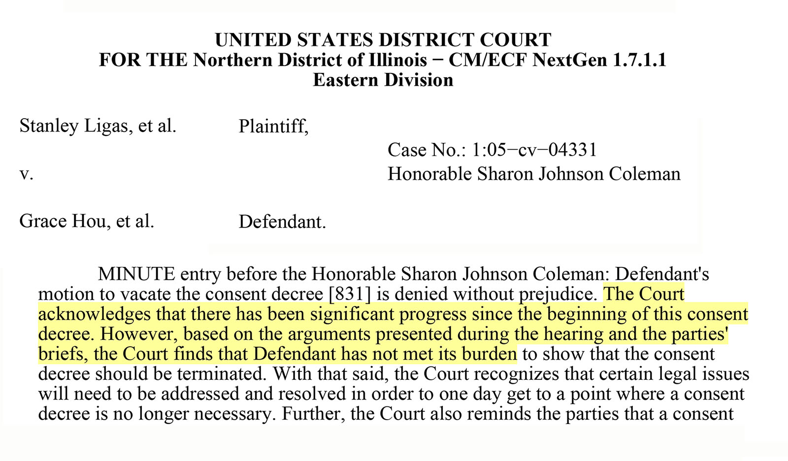 Federal judge rejects Illinois’ bid to end court oversight of disability programs