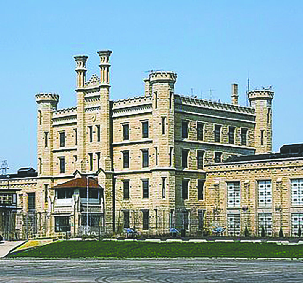 Old Joliet Prison Park The photo is of the central part of the Penitentiary. Before the women's prison across the street was built, the women were housed on the top floor (4th)