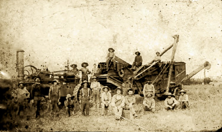 ThreshingKestalFarm1900s Andy Partak shares this photo from the early 1900s of a group of Threshermen at the Kestel Farm. Remember the Threshermen's Show coming up this year July 17-20 at the Spiess Farm in Manhattan.