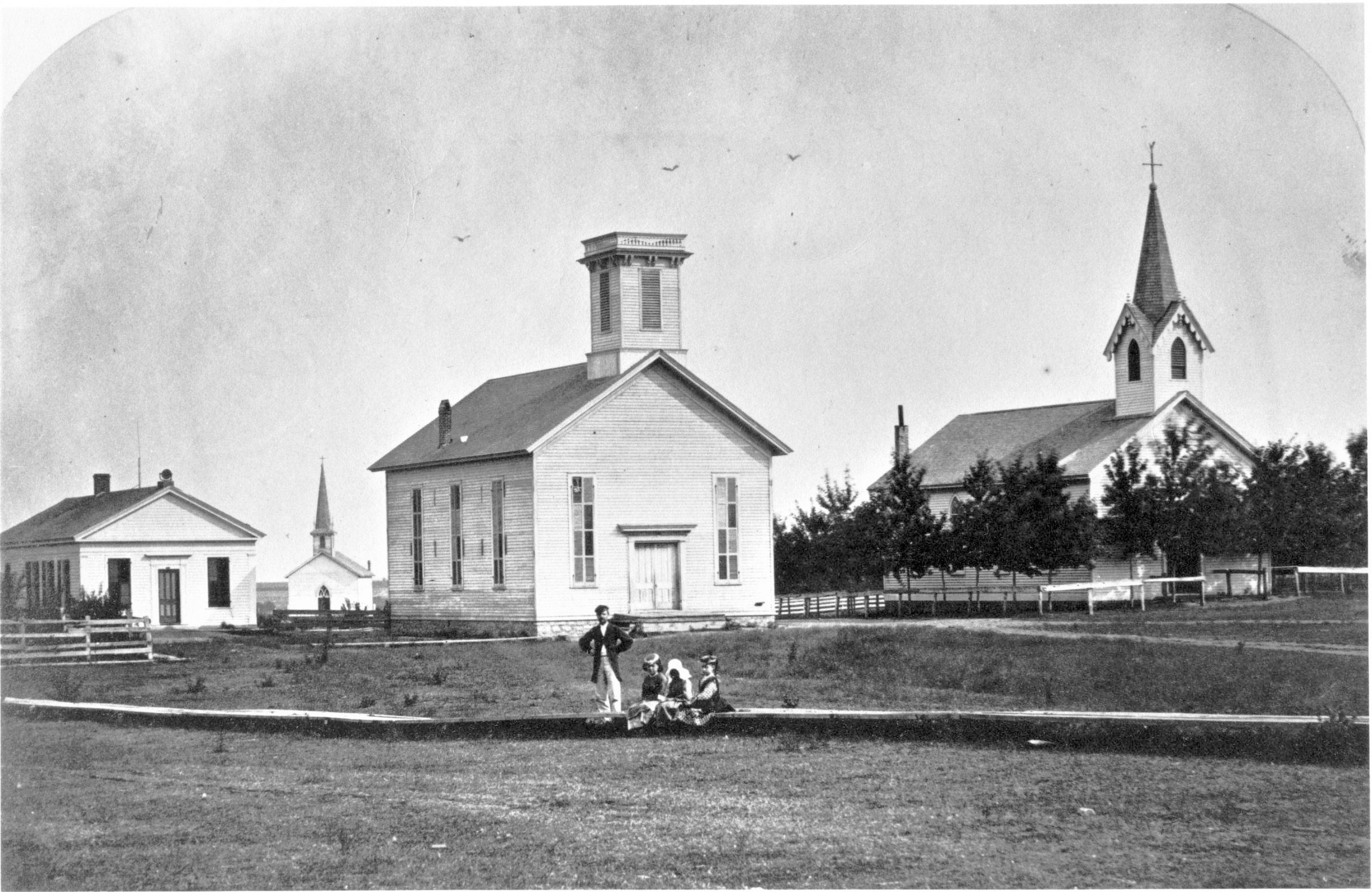 Mokena's Town Square in 1870