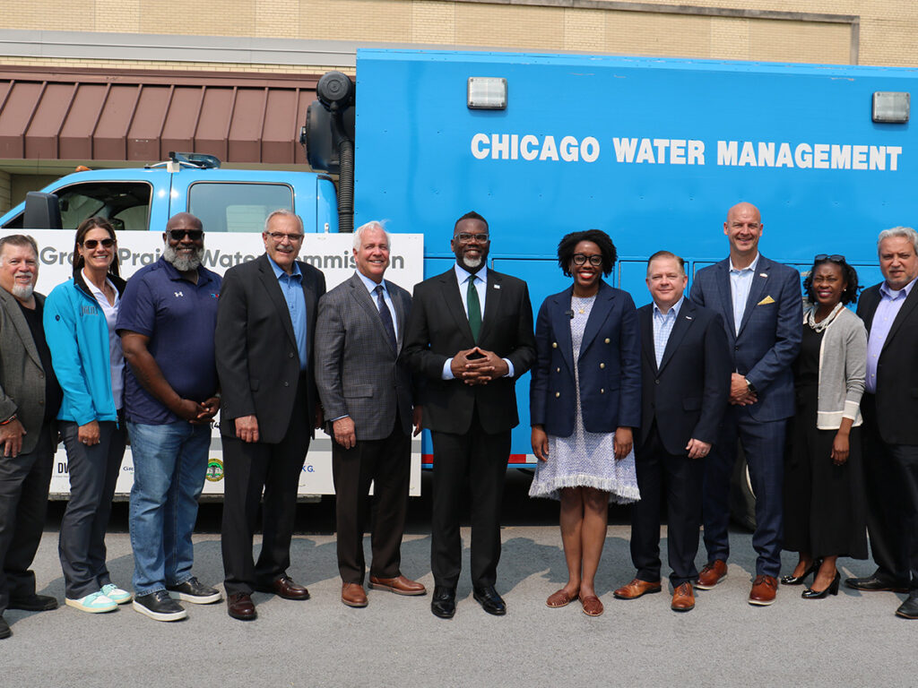 Water FB Commissioners from the Will County-based Grand Prairie Water Commission joined U.S. Rep. Lauren Underwood, Chicago Mayor Brandon Johnson, and other key stakeholders to celebrate the groundbreaking for the Commission’s Alternative Water Source Program.