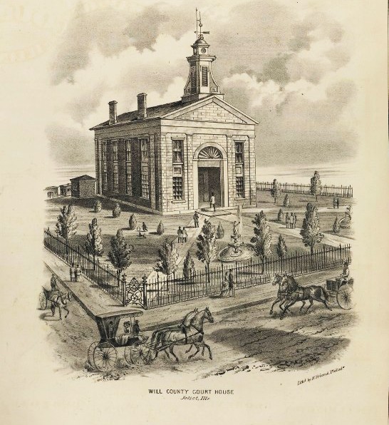 The old, old Will County Courthouse, where today's tale took place.
