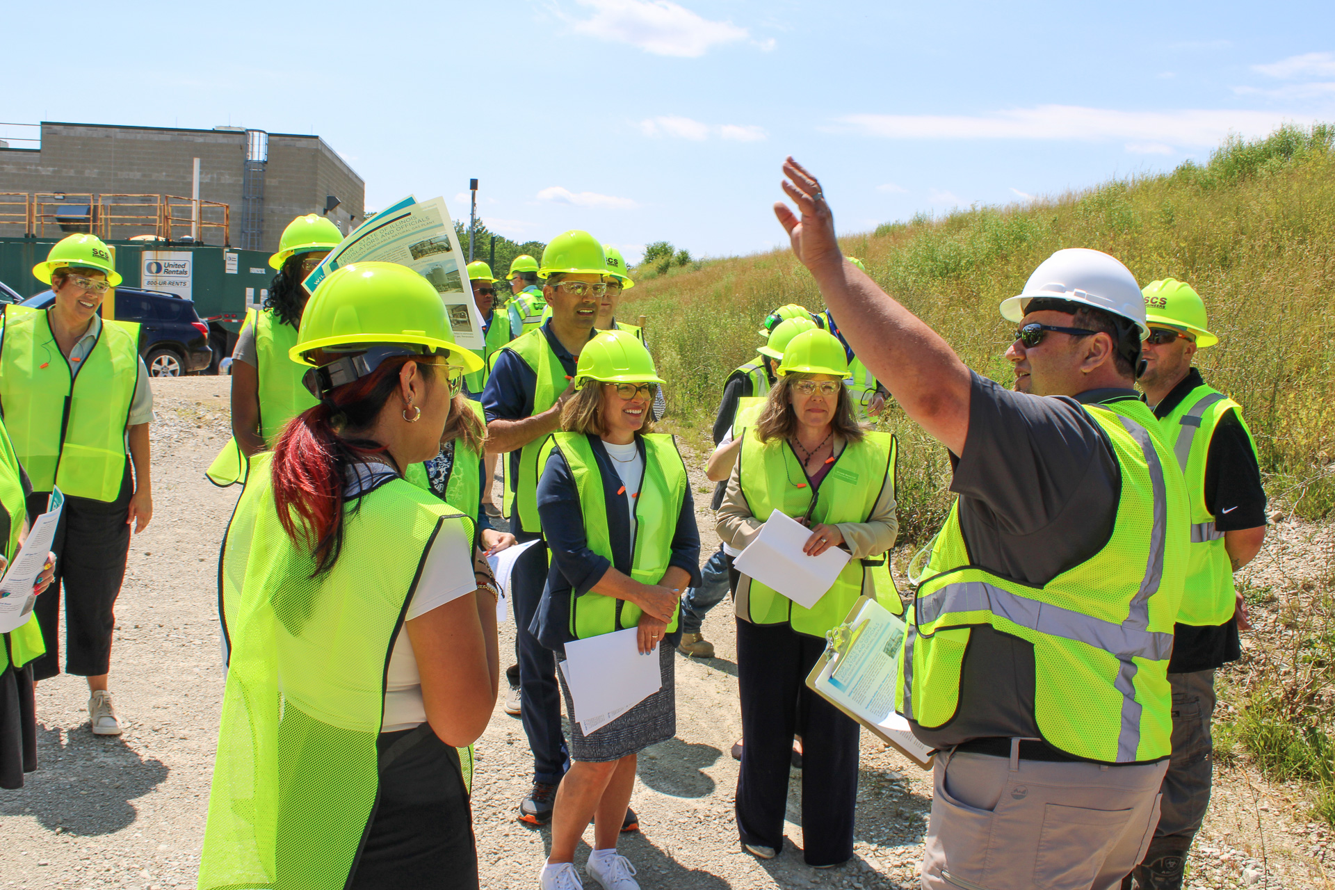 County Executive Jennifer Bertino-Tarrant hosted state legislators at a tour of Will County's Renewable Natural Gas (RNG) Plant on June 24, spotlighting the environmental and financial benefits of the facility. The RNG Plant, the second in Illinois and first in Chicagoland, repurposes landfill gas from County-owned Prairie View Landfill into renewable, revenue-generating transportation fuel. Attendees included state Sen. Meg Loughran Cappel, state Sen. Linda Holmes, state Rep. Dagmara Avelar, state Rep. Anthony DeLuca, state Rep. Jackie Haas, and representatives from Constellation and Harbour Contractors, Inc. (Photo provided by the Will County Executive's Office)