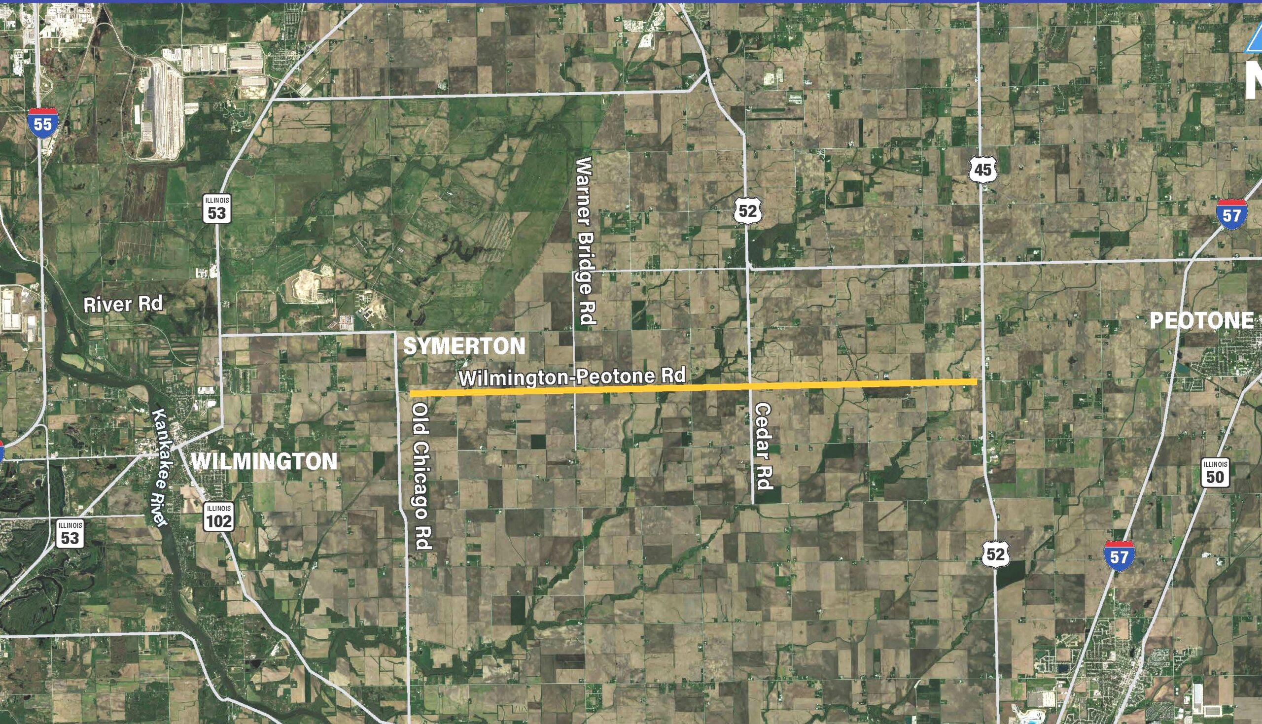 Wilmington-Peotone Road from Old Chicago Road to US 45-42