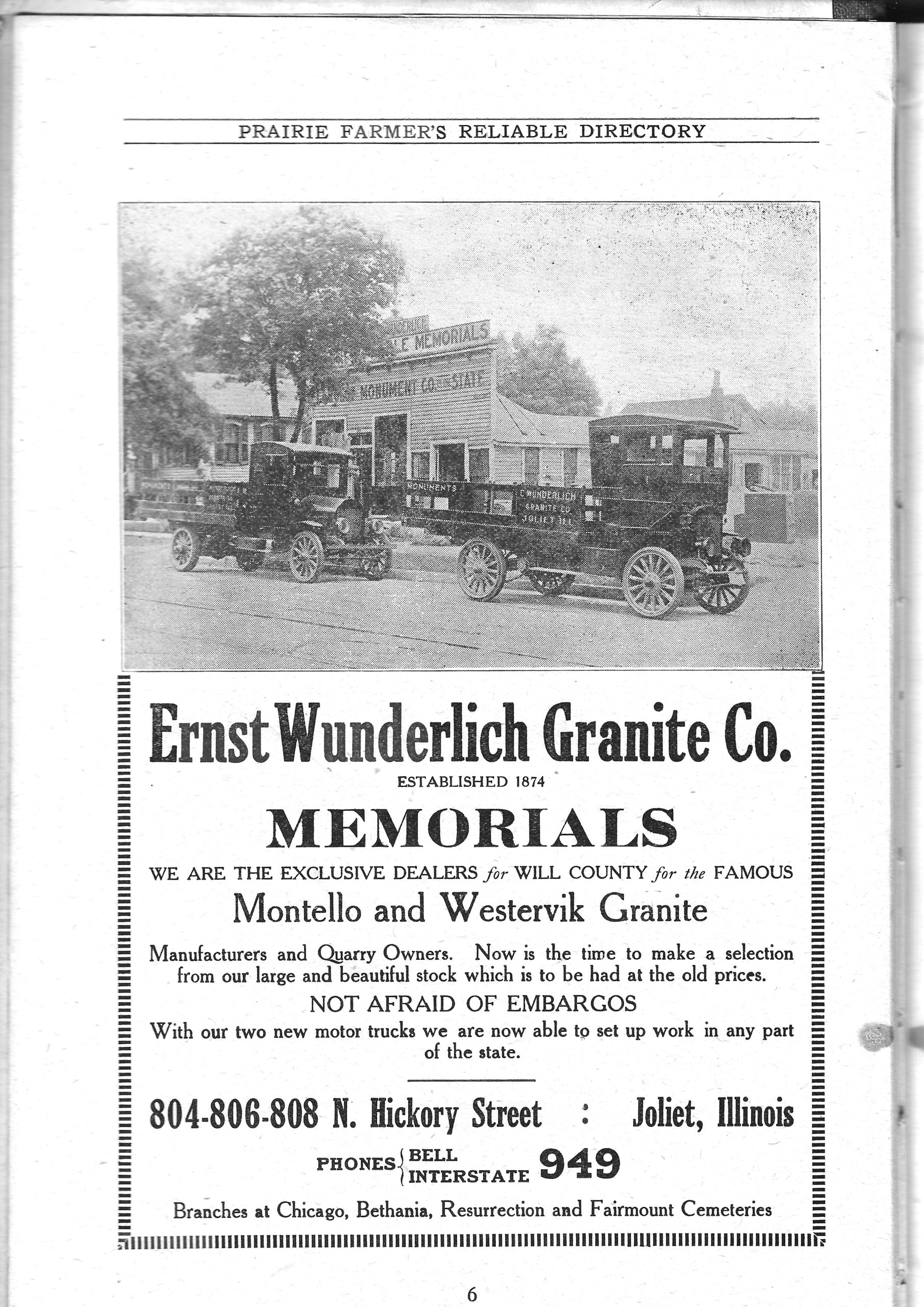 Dick Attaway shares this ad from 1918. The Wunderlich business still exists in the same building, but the trucks are probably long gone.