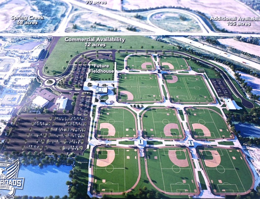 The Crossroads Sport Complex near the junction of Interstate 355 and U.S. 6 in New Lenox is expected to bring in millions of visitors and dollars for the region. (Photo by Stephanie Irvine)