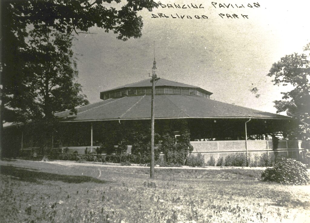 The dancing pavilion at Dellwood Park, similar to the description of the one at Riverview, which preceded Dellwood.