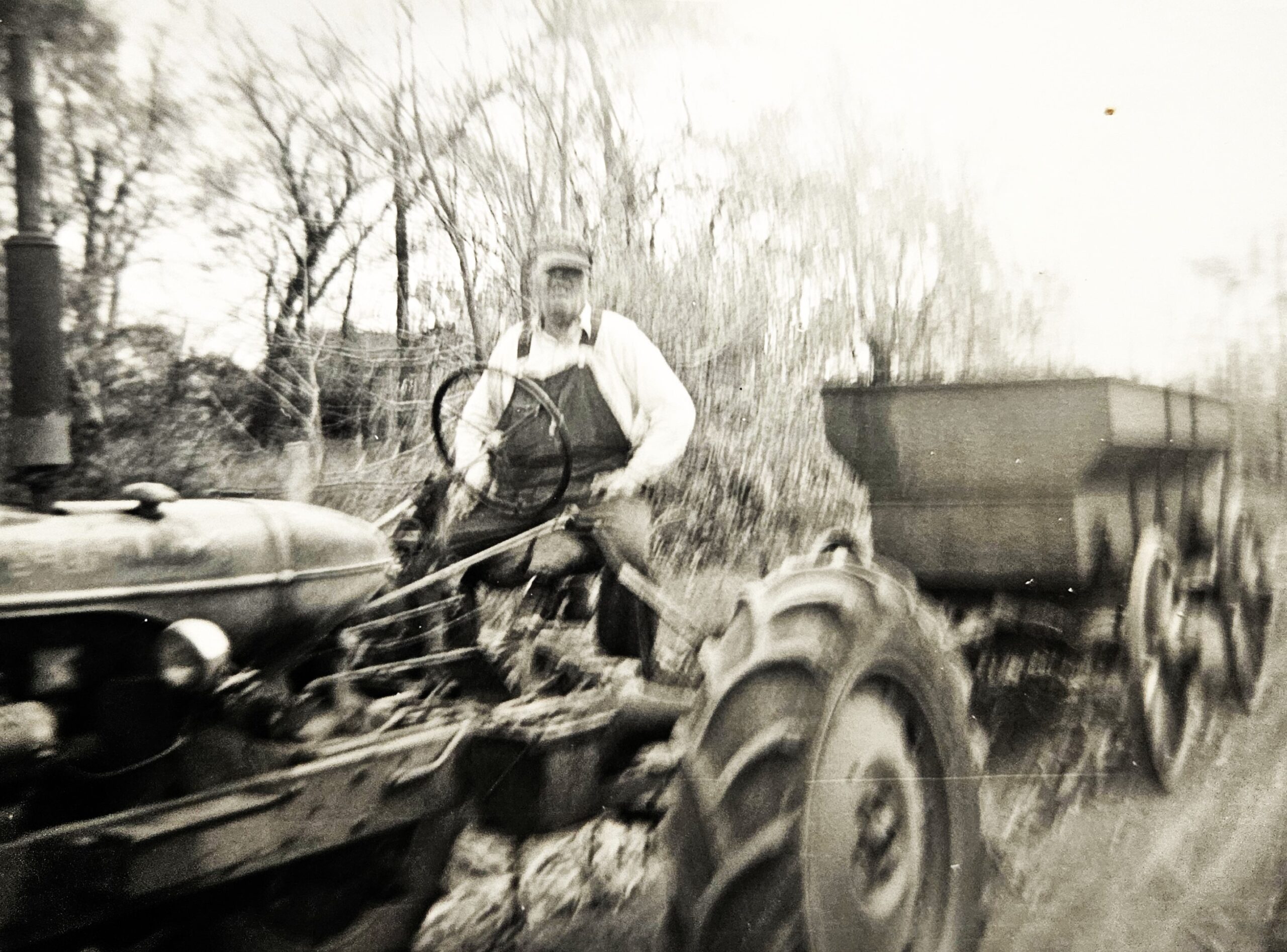 Even an ultra-fast shutter was able to barely capture this 1956 photo of Arthur Osmus haulin' on the Green Garden farm. Thanks to Judy Bunte and Betty Herbst for sharing this photo.