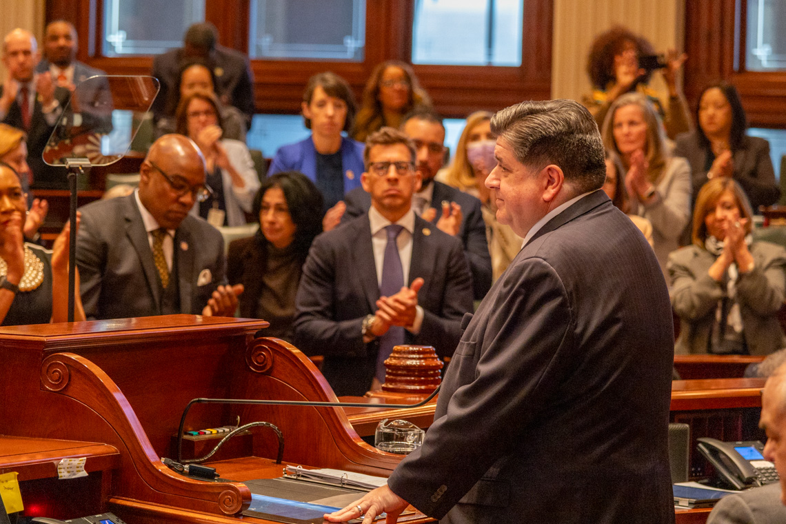 Pritzker positions himself at forefront of Trump opposition by invoking Nazis’ rise to power
