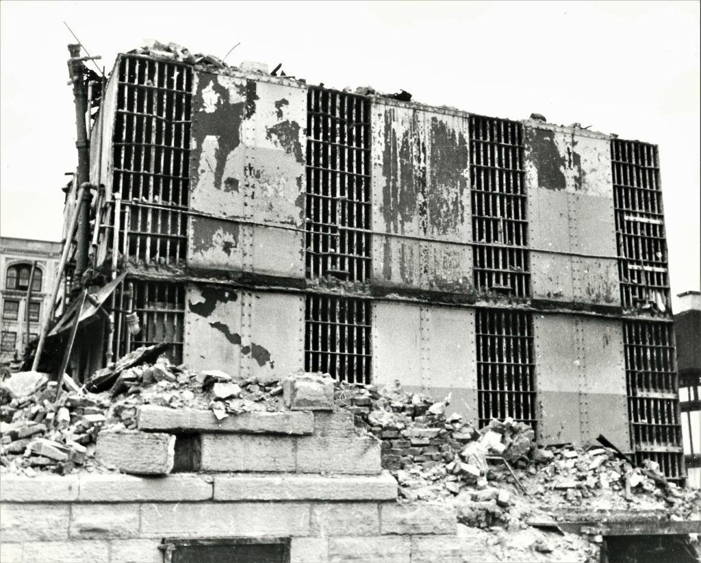 The old jail, built in the 1880s, comes down in the 1960s.
