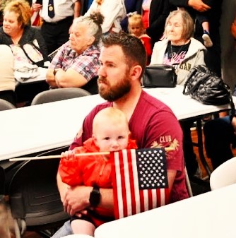 Residents of all ages turned out for Manhattan Township’s inaugural “I Honor” Hometown Heroes banner ceremony on May 26.