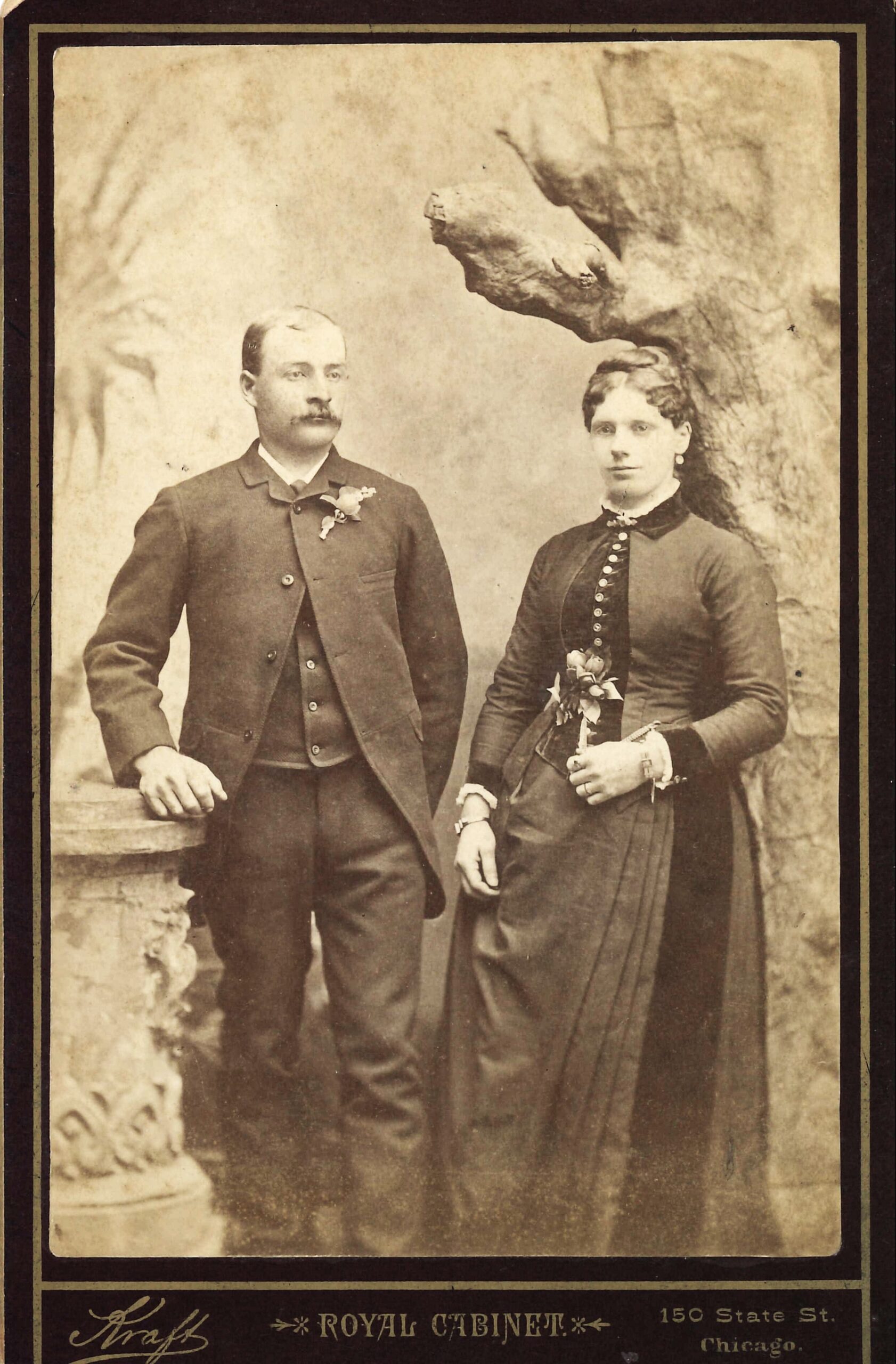 White wasn't always the automatic choice for bridal gowns. Often, women wore darker colors so they could wear them again and not get them dirty as quickly.