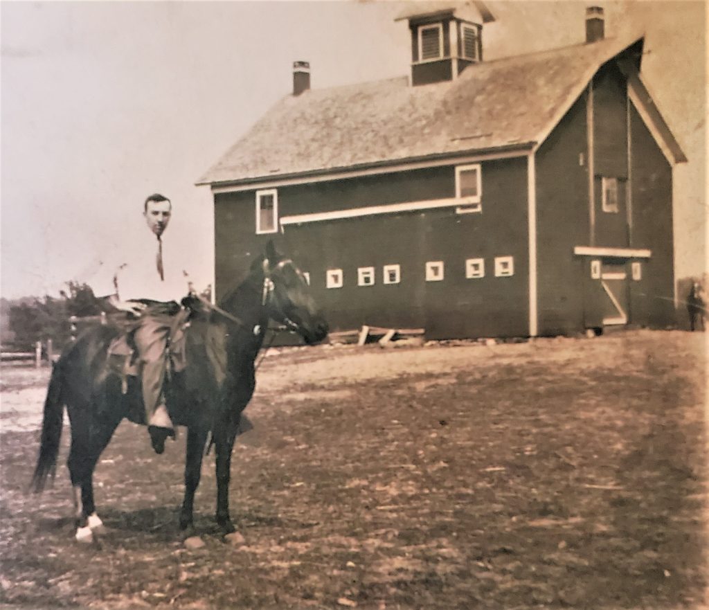 James Johnston of Wilmington shares this photo of Jack Brock, pictured around 1940, on the George Johnston farm in Ritchie. The family still owns the farm, and the barn still is standing. Brock, whose wife was a relative of James Johnston, was a farm adviser in Northern Illinois.
