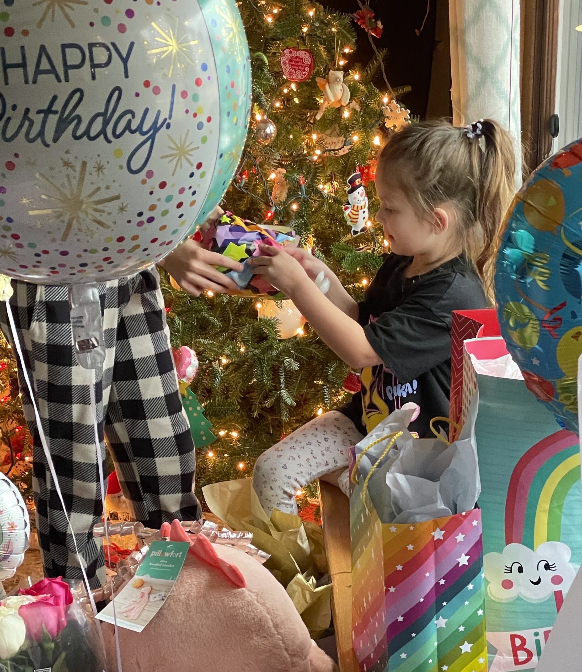 Rory Villalobos was able to celebrate her 5th birthday on December 22, thanks to the love shown by the Elwood community. Her father, Josh Villalobos, was killed in a car crash on December 18. (Photo courtesy of April Veerman)