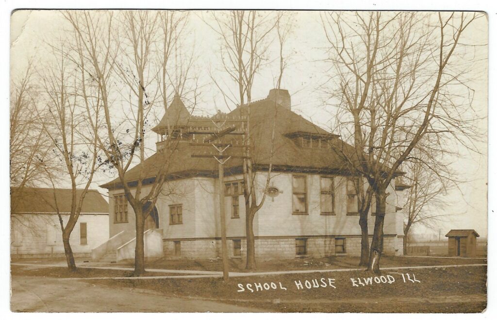 The Elwood schoolhouse, built in 1866