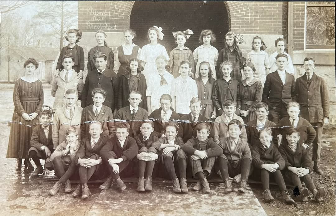 Ed Nelson, president of the Peotone Historical Society, shares this photo of the 1917 graduating class of Peotone High School.