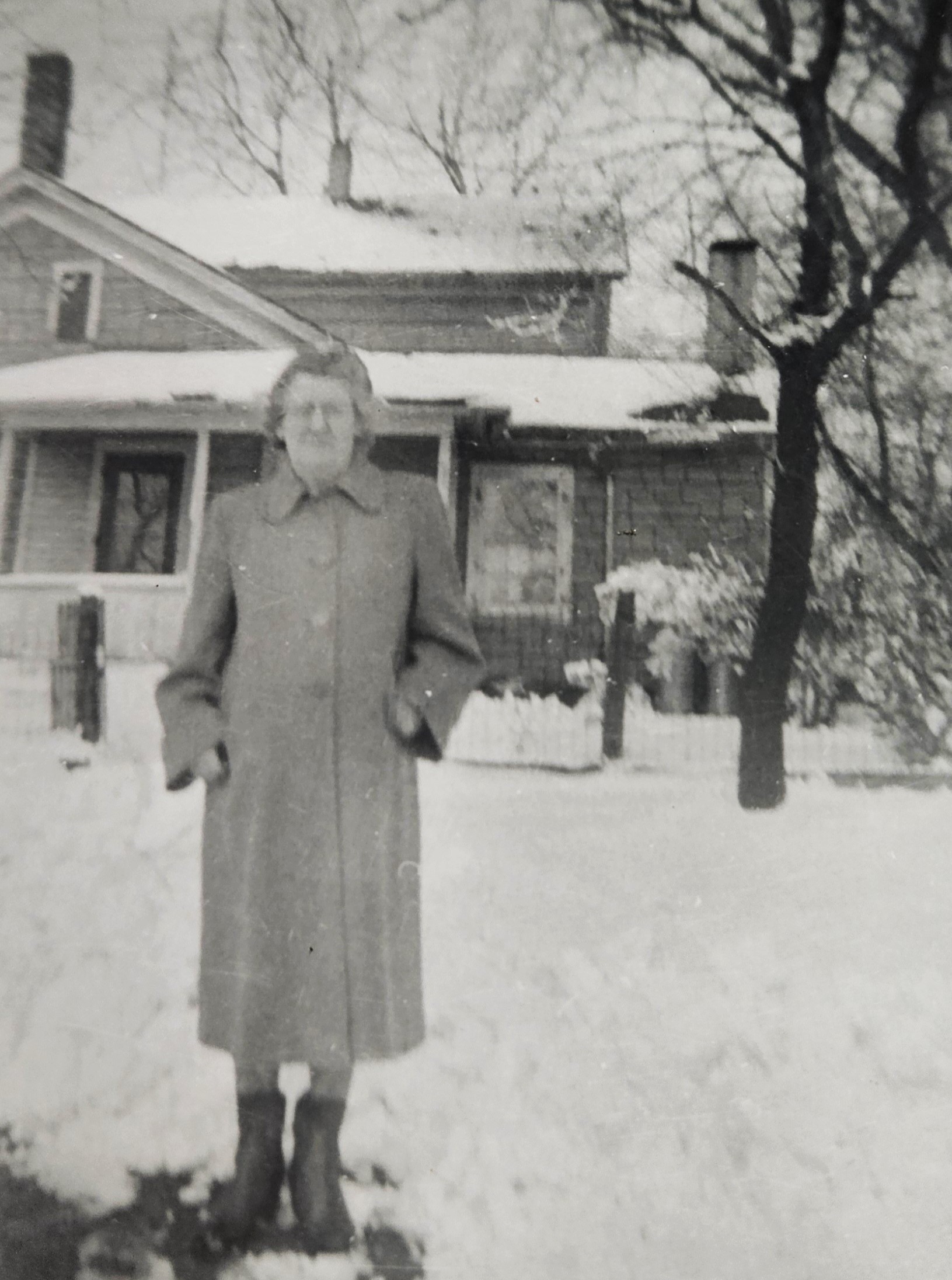 Judy Bunte and Betty Herbst share this photo of Mollie Osmus chillin' in front of the farmhouse in Green Garden Township in 1955.
