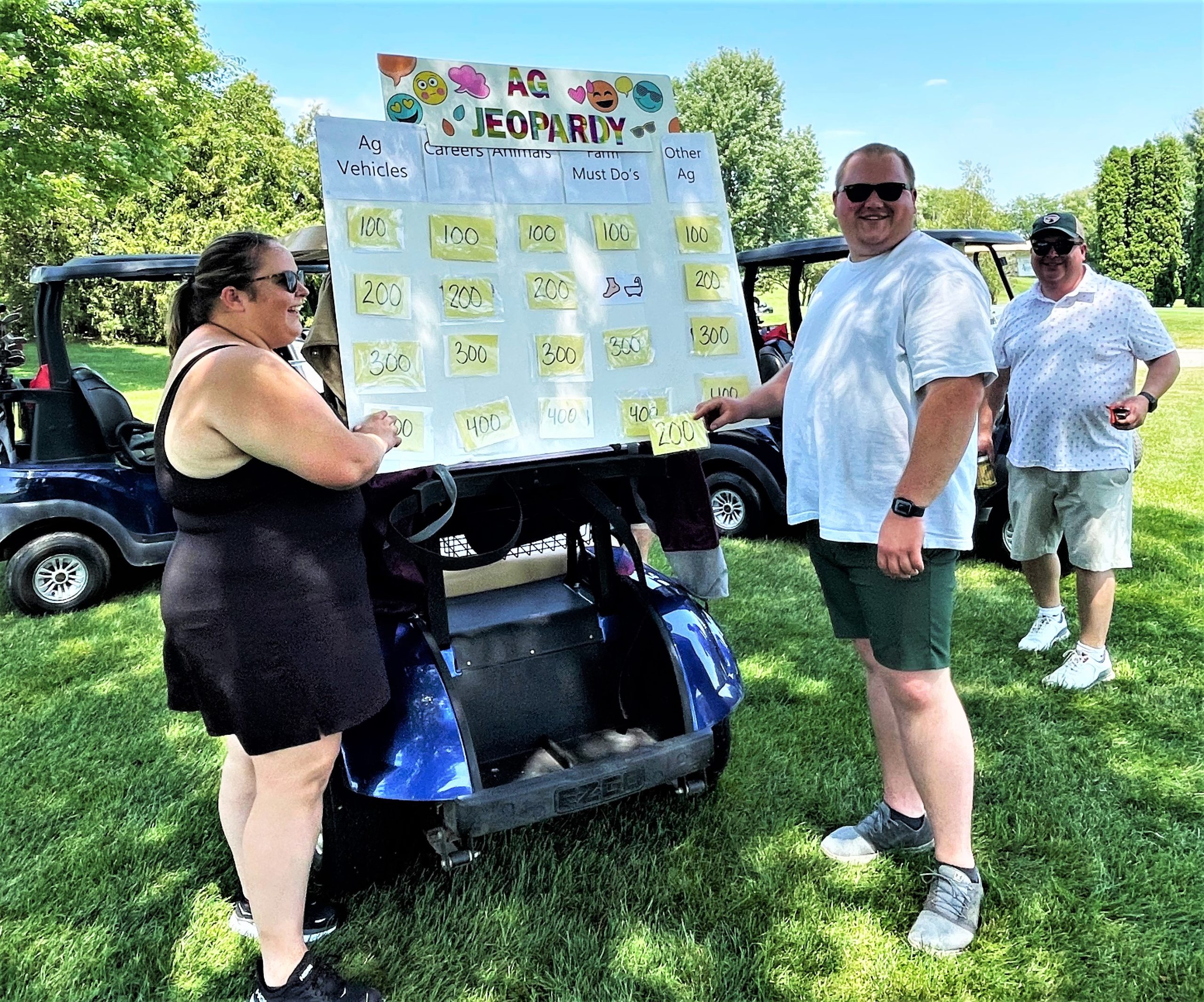 Abby and Dakota Cowger ran this fun ag jeopardy emoji game on Hole 5 during the July 28 golf outing which received great reviews from the golfers.